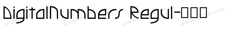 DigitalNumbers Regul字体转换